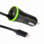 HAWEEL nabíječka do auta (2.1A) lightning / 8pin konektor - 1,2 m černá