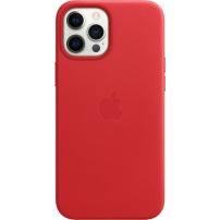 Originální Apple kožený kryt s MagSafe pro iPhone 12 Pro Max - červený