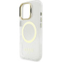 Guess IML Gold Outline kryt s výklopným stojánkem a MagSafe pro iPhone 16 Pro Max - čirý