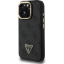 Guess 4G Strass Triangle Logo kryt s výklopným stojánkem a MagSafe pro iPhone 16 Pro Max - šedý