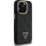 Guess 4G Strass Triangle Logo kryt s výklopným stojánkem a MagSafe pro iPhone 16 Pro Max - šedý
