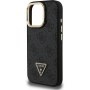 Guess 4G Strass Triangle Logo kryt s výklopným stojánkem a MagSafe pro iPhone 16 Pro Max - šedý