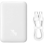 Baseus Mini bezdrátová MagSafe powerbanka s portem USB-C - 10 000 mAh - bílá