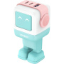 UGREEN Nexode RG RobotGaN rychlonabíjecí adaptér s porty 2x USB-C / USB-A - 65W - mentolový