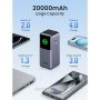 UGREEN Nexode 130W powerbanka s porty 2x USB-C / USB-A - 20 000 mAh - šedá