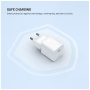 FIXED Mini GaN sada adaptéru s portem USB-C a kabelu USB-C na USB-C - 20W - 1,2 m - bílá