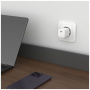 FIXED Mini GaN sada adaptéru s portem USB-C a kabelu USB-C na USB-C - 20W - 1,2 m - bílá