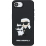 Karl Lagerfeld 3D Rubber Karl and Choupette kryt pro iPhone 16e / 17e - černý