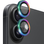 NORTHJO skla s kovovým rámečkem k ochraně čoček zadního fotoaparátu pro iPhone 17 - duhová