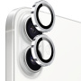 NORTHJO skla s kovovým rámečkem k ochraně čoček zadního fotoaparátu pro iPhone 17 - stříbrná