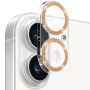 NORTHJO tvrzené sklo se třpytivými rámečky k ochraně čoček fotoaparátu pro iPhone 17 - zlaté