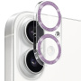 NORTHJO tvrzené sklo se třpytivými rámečky k ochraně čoček fotoaparátu pro iPhone 17 - fialové