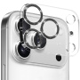 NORTHJO tvrzené sklo se třpytivými rámečky k ochraně čoček fotoaparátu pro iPhone 17 Pro Max - černé