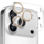 NORTHJO tvrzené sklo se třpytivými rámečky k ochraně čoček fotoaparátu pro iPhone 17 Pro Max - zlaté