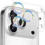 NORTHJO tvrzené sklo se třpytivými rámečky k ochraně čoček fotoaparátu pro iPhone 17 Pro Max - duhové