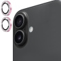 ENKAY skla posázená kamínky k ochraně čoček zadního fotoaparátu pro iPhone 17 - růžová