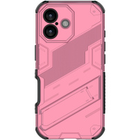 Odolný ochranný kryt se stojánkem pro iPhone 17 - růžový