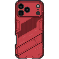 Odolný ochranný kryt se stojánkem pro iPhone 17 Pro Max - červený