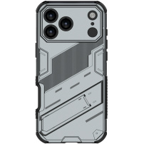 Odolný ochranný kryt se stojánkem pro iPhone 17 Pro Max - šedý