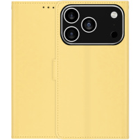 Flipové pouzdro z PU kůže pro iPhone 17 Pro / 18 Pro - žluté