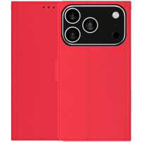 Flipové pouzdro z PU kůže pro iPhone 17 Pro Max - červené