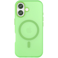 Matný průsvitný kryt s MagSafe pro iPhone 17 - zelený