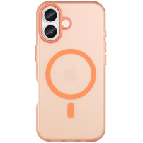 Matný průsvitný kryt s MagSafe pro iPhone 17 - oranžový