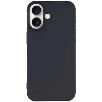Matný kryt z měkkého plastu pro iPhone 17 - černý