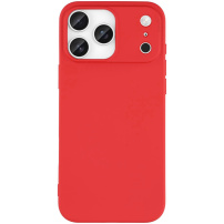 Matný kryt z měkkého plastu pro iPhone 17 Pro - červený