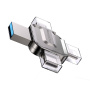 Yesido FL15 4v1 flash disk s konektory USB-C / Lightning / USB-A / micro USB - 256GB - stříbrný