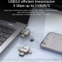 Yesido FL15 4v1 flash disk s konektory USB-C / Lightning / USB-A / micro USB - 256GB - stříbrný