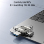 Yesido FL15 4v1 flash disk s konektory USB-C / Lightning / USB-A / micro USB - 256GB - stříbrný