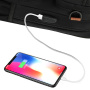 COOLBELL batoh s nastavitelným popruhem a externím USB portem pro iPad / MacBook do 16" - černý