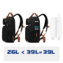 COOLBELL batoh s nastavitelným popruhem a externím USB portem pro iPad / MacBook do 16" - černý