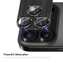 ENKAY tvrzené sklo s broušeným rámečkem k ochraně čoček fotoaparátu pro iPhone 17 Pro Max - tmavě modré
