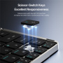 DUX DUCIS OK Fold skládací bezdrátová Bluetooth klávesnice s touchpadem a stojánkem - šedá