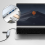 7v1 hub - slot na SD / TF kartu / HDMI / 2x USB-C / 2x USB-A na USB-C - šedý