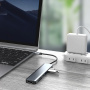 7v1 hub - slot na SD / TF kartu / HDMI / 2x USB-C / 2x USB-A na USB-C - šedý