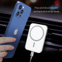 X16 magnetický držák do auta do ventilační mřížky s bezdrátovým nabíjením pro iPhone - černý