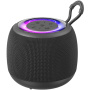 USAMS YX014 bezdrátový Bluetooth reproduktor s podsvícením - černý