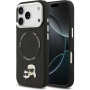 Karl Lagerfeld Karl and Choupette Heads Pins kryt s MagSafe pro iPhone 17 Pro - černý
