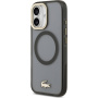 Lacoste Frosted Finish Gold Logo kryt s MagSafe pro iPhone 17 - šedý