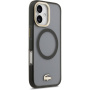 Lacoste Frosted Finish Gold Logo kryt s MagSafe pro iPhone 17 - šedý