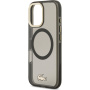 Lacoste Frosted Finish Gold Logo kryt s MagSafe pro iPhone 17 - šedý