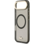Lacoste Frosted Finish Gold Logo kryt s MagSafe pro iPhone Air - šedý
