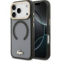 Lacoste Frosted Finish Gold Logo kryt s MagSafe pro iPhone 17 Pro - šedý