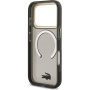 Lacoste Frosted Finish Gold Logo kryt s MagSafe pro iPhone 17 Pro - šedý
