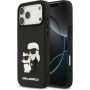 Karl Lagerfeld 3D Rubber Karl and Choupette kryt pro iPhone 17 Pro Max - černý