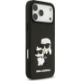 Karl Lagerfeld 3D Rubber Karl and Choupette kryt pro iPhone 17 Pro Max - černý