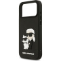Karl Lagerfeld 3D Rubber Karl and Choupette kryt pro iPhone 17 Pro Max - černý